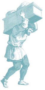 Facchino
della Serenissima. Un “mozo de cuerda”, a Venezia, in una stampa del Seicento.