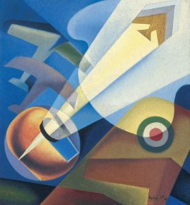 Mino Delle Site, “Il Pilota ALILUCE”, 1932, olio su tavola, cm. 47x43. - Archivio Mino Delle Site - Roma. Courtesy Chiara Letizia Delle Site
