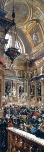 Giacinto Gigante, La Cappella del tesoro in San Gennaro, 1863, Napoli, Museo di Capodimonte. - Archivio BPP