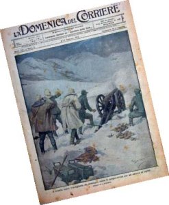 Una copertina
della Domenica del Corriere del febbraio 1917.